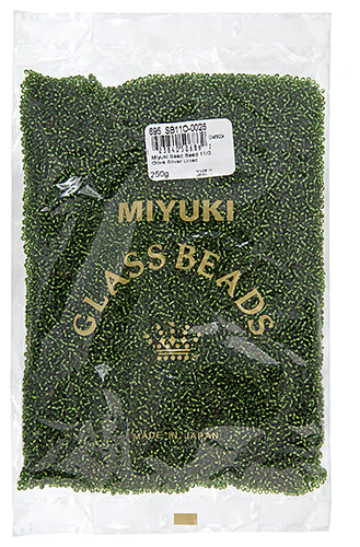 Miyuki Seed Beads Olive Silver Lined 250g