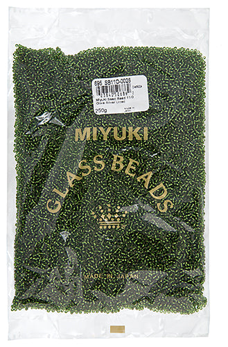 Miyuki Seed Beads Olive Silver Lined 250g
