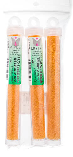 Miyuki Seed Beads Transparent Light Topaz Matte - 22g Vials