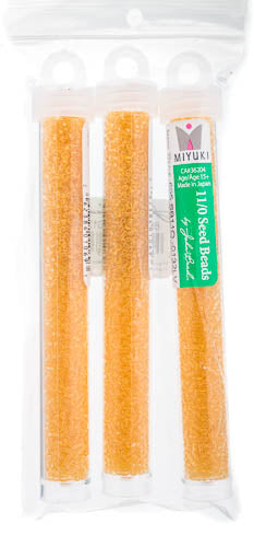 Miyuki Seed Beads Transparent Light Topaz - 22g Vials