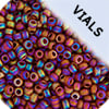 Miyuki Seed Bead 11/0 Dark Topaz Transparent Matte Rainbow - 22g Vials