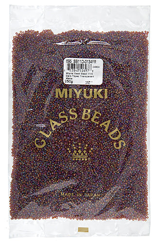 Miyuki Seed Bead 11/0 Dark Topaz Transparent Matte Rainbow 250g