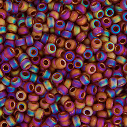 Miyuki Seed Bead 11/0 Dark Topaz Transparent Matte Rainbow 250g