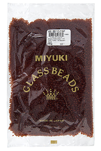 Miyuki Seed Beads Dark Topaz Transparent Matte 250g