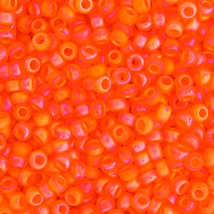 Miyuki Seed Bead 11/0 Orange Transparent AB Matte - 22g Vials