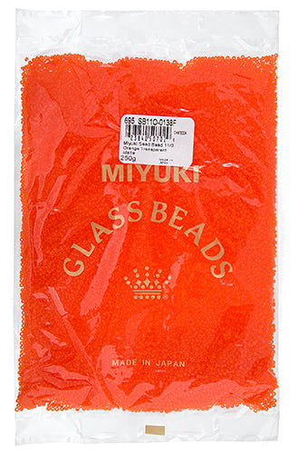 Miyuki Seed Bead 11/0 Orange Transparent Matte 250g