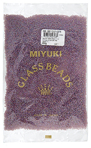 Miyuki Seed Beads Transparent Smoky Amethyst AB Matte 250g