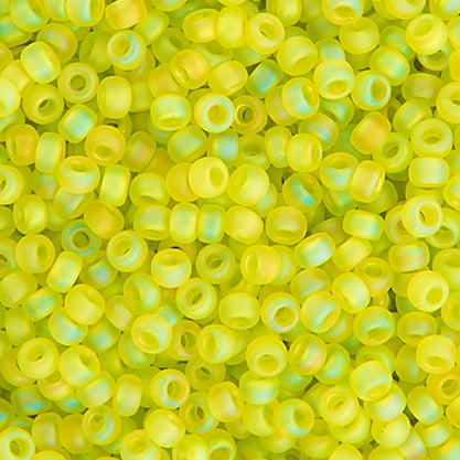 Miyuki Seed Bead 11/0 Chartreuse Transparent AB Matte - 22g Vials