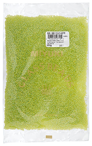 Miyuki Seed Bead 11/0 Chartreuse Transparent AB Matte 250g