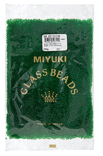 Miyuki Seed Bead 11/0 Green Lime Transparent 250g