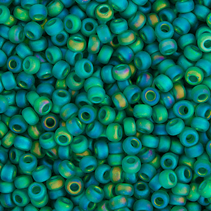 Miyuki Seed Bead 11/0 Emerald Transparent AB Matte - 22g Vials
