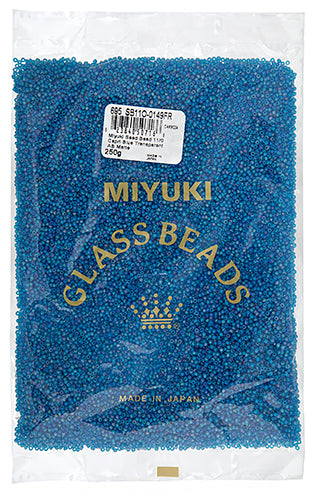 Miyuki Seed Bead 11/0 Capri Blue Transparent AB Matte 250g