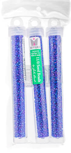 Miyuki Seed Bead 11/0 Cobalt Transparent AB Matte - 22g Vials