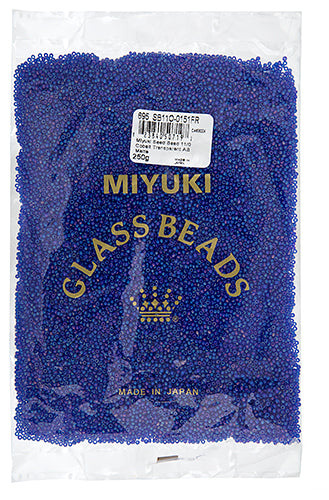 Miyuki Seed Bead 11/0 Cobalt Transparent AB Matte 250g