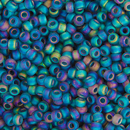 Miyuki Seed Bead 11/0 Grey Transparent AB Matte Rainbow - 22g Vials