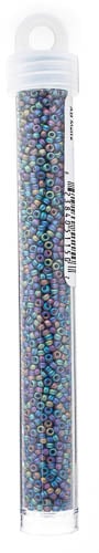 Miyuki Seed Bead 11/0 Grey Transparent AB Matte Rainbow - 22g Vials