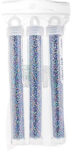 Miyuki Seed Bead 11/0 Grey Transparent AB Matte Rainbow - 22g Vials
