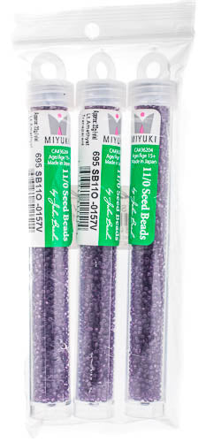 Miyuki Seed Bead 11/0 Light Amethyst Transparent - 22g Vials