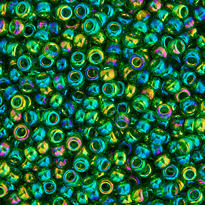Miyuki Seed Bead 11/0 Green Transparent AB - 22g Vials
