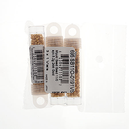 Miyuki Seed Bead 11/0 24kt Gold Plated - Vials