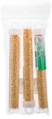 Miyuki Seed Bead 11/0 24kt Gold Plated - Vials