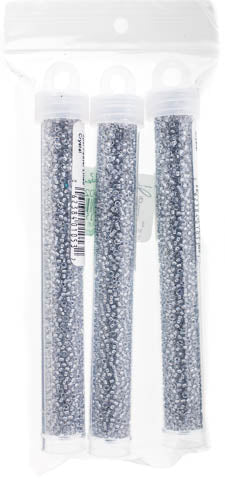 Miyuki Seed Beads Sparkling Pewter Lined Crystal - 22g Vials