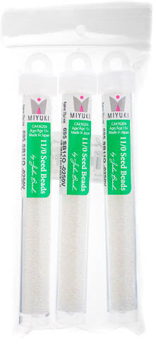 Miyuki Seed Beads Transparent Crystal Aurora Borealis - 22g Vials