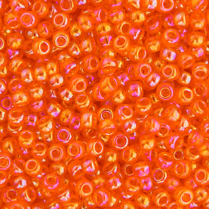 Miyuki Seed Bead 11/0 Light Orange Transparent AB - 22g Vials