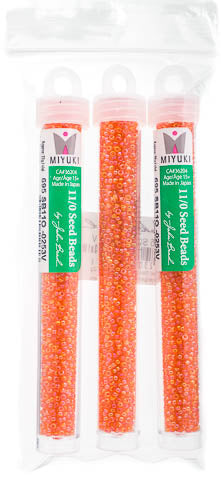 Miyuki Seed Bead 11/0 Light Orange Transparent AB - 22g Vials