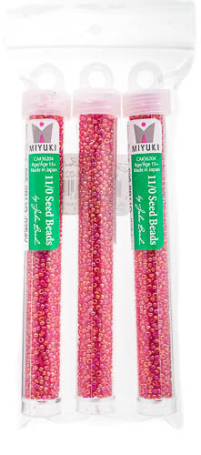 Miyuki Seed Bead 11/0 Light Siam Transparent AB - 22g Vials