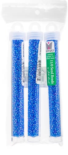 Miyuki Seed Bead 11/0 Blue Azure Transparent AB - 22g Vials