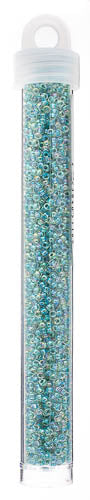 Miyuki Seed Beads Crystal/Sea Green Lined AB - 22g Vials