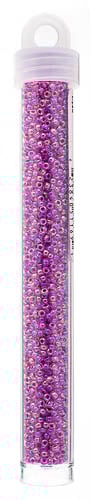 Miyuki Seed Beads Crystal/Magenta AB Lined - 22g Vials