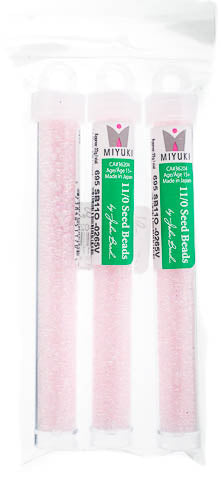 Miyuki Seed Bead 11/0 Light Pink AB Lined-Dyed - 22g Vials