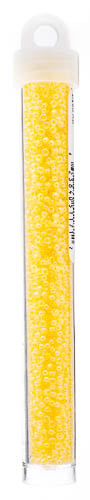 Miyuki Seed Bead 11/0 Pale Yellow Lined-Dyed AB - 22g Vials