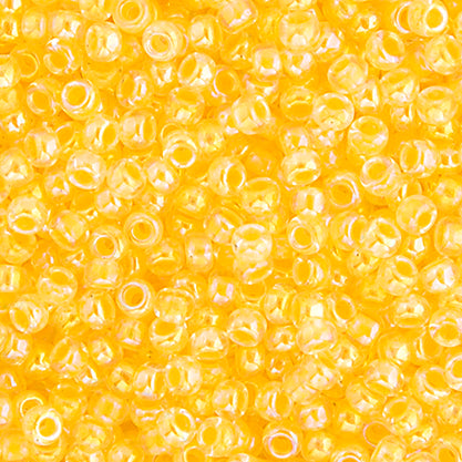 Miyuki Seed Bead 11/0 Pale Yellow Lined-Dyed AB - 22g Vials