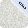 Miyuki Seed Bead 11/0 White AB Lined-Dyed - 22g Vials