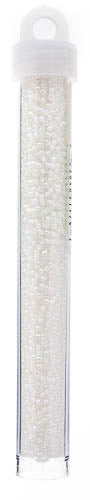 Miyuki Seed Bead 11/0 White AB Lined-Dyed - 22g Vials
