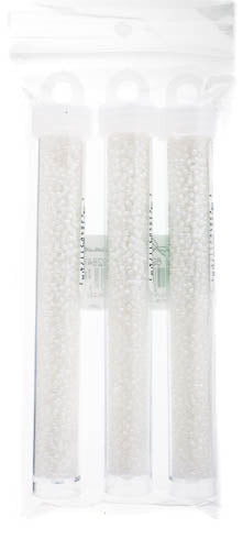 Miyuki Seed Bead 11/0 White AB Lined-Dyed - 22g Vials
