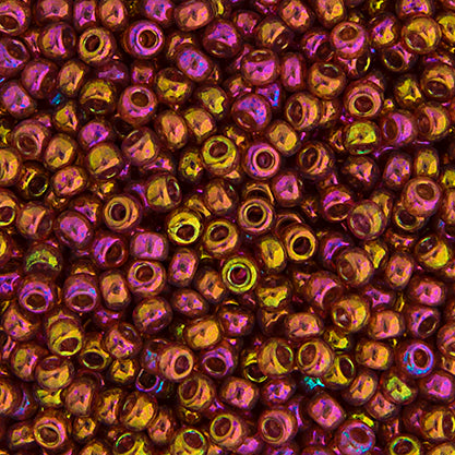 Miyuki Seed Bead 11/0 Dark Topaz Rainbow Gold Luster 250g