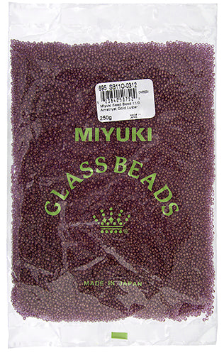 Miyuki Seed Bead 11/0 Amethyst Gold Luster 250g