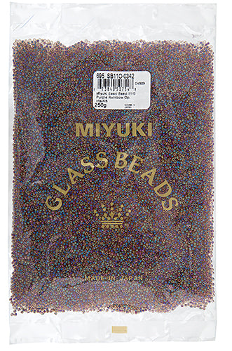 Miyuki Seed Beads Purple Rainbow Opaque Iris/AB 250g