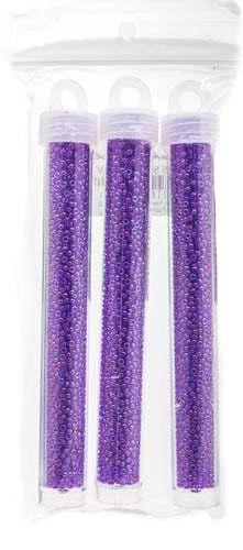 Miyuki Seed Beads Aqua Fuchsia Lined Luster - 22g Vials