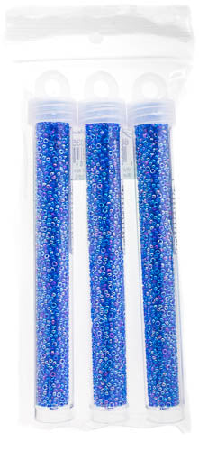 Miyuki Seed Bead 11/0 Blue Violet AB Lined-Dyed - 22g Vials