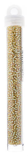 Miyuki Seed Bead 11/0 Light Topaz Pale Blue Lined Luster - 22g Vials