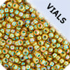 Miyuki Seed Bead 11/0 Light Topaz Pale Blue Lined Luster - 22g Vials