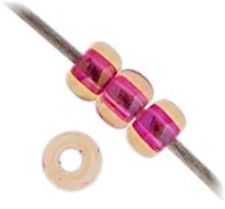 Miyuki Seed Bead 11/0 Light Cranberry AB Lined-Dyed - 22g Vials