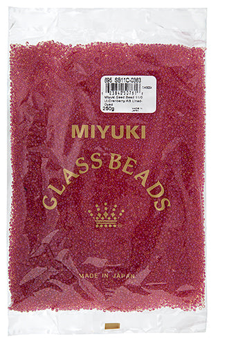Miyuki Seed Bead 11/0 Light Cranberry AB Lined-Dyed 250g