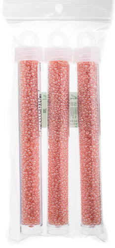 Miyuki Seed Bead 11/0 Pink Glazed Luster - 22g Vials