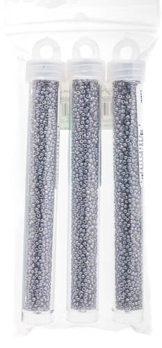 Miyuki Seed Bead 11/0 Silver Grey Luster - 22g Vials